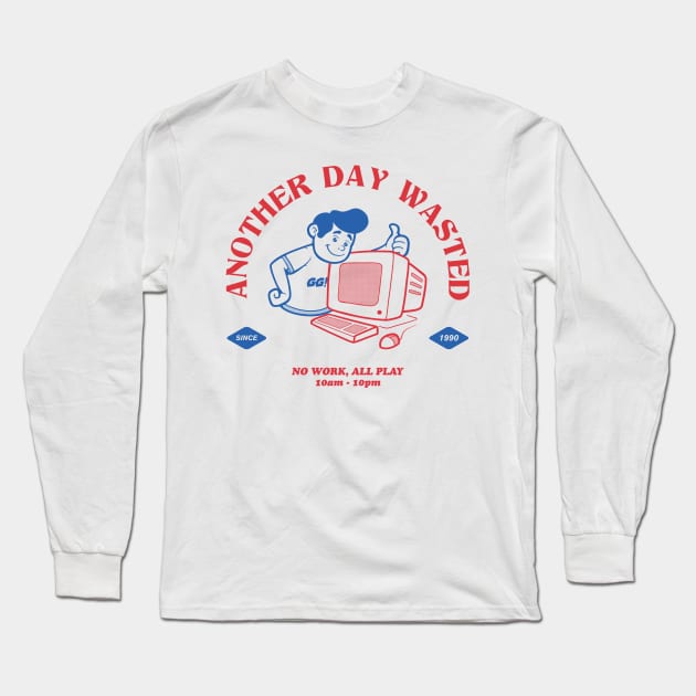 Another Day Wasted Long Sleeve T-Shirt by zeroaxis